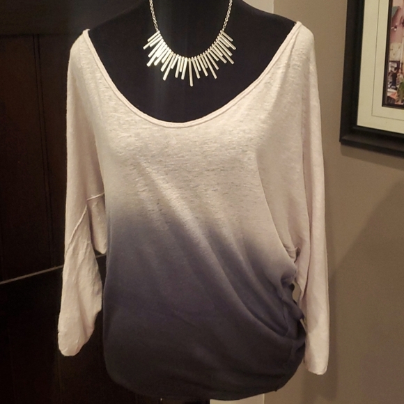 Free People Tops - Free People Off the Shoulder Top. Size Medium. Heather Gray leading to Black.